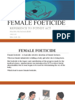 On Female Foeticide