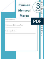 3er Grado - Examen Mensual Marzo (2021-2022)