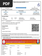 Mussoorie Exp Third Ac (3A) : Electronic Reserva On Slip (ERS)