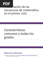 Las Secuencias de Matemática en El Primer Ciclo