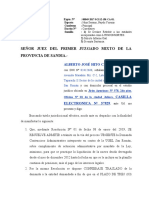 Escrito para Que Se Declare Rebelde y Se Emita Sentencia San Roman - Hito Canaza Alberto José