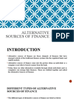 Alternative Sources of Finance