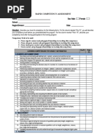 Rapid COmpetency Assessment