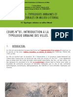 Cours N°01 Typologie Urbaine en Zone Littoral