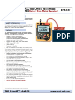 Metravi DIT 921 Digital Insulation Tester Catalogue