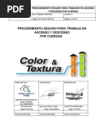 Procedimiento Seguro para Trabajo en Ascenso y Descenso Por Cuerdas