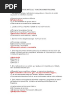 SOBRE EL ARTÍCULO TERCERO CONSTITUCIONALpreguntas