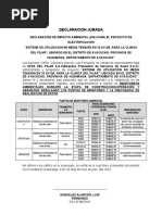 Declaración Jurada