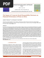 The Impact of Corporate Social Responsibility Disclosure On Financial Performance of Firms in Africa