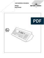 Operating Instructions and Installation Information Mettler Toledo Multirange ID7xx-Base Weighing Terminal