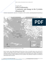 Early Cycladic Fortified Settlements - Aspects of Cultural Continuity and Change in The Cyclades During The III Millennium BC