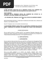 Ley Organica Del Tribunal Electoral Del Estado de Guerrero 457 2021 03 10