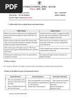 Class 9 Plant Tissues Notes - 1, 2022-23