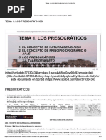 Tema 1. Los Presocráticos - Filosofía