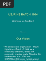 Usjr Hs Batch 1984 Mission & Vision