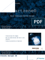 Quartzene®: Recon Chemicals/Svenska Aerogel