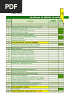 CARTA GANTT Programa de Gestión de Seguridad de Máquinas Criticas PROSEMEH, EX PROSEMA