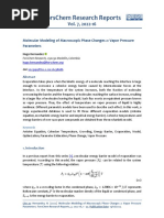 Molecular Modeling of Macroscopic Phase Changes 2 - Vapor Pressure Parameters