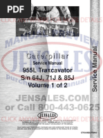 Caterpillar Traxcavator Service Manual CT S 955ltx64j