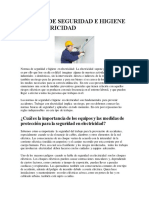 Normas de Seguridad e Higiene en Trabajos Electricos