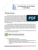 FIELD STUDY 1 E5 Exploration On The School Curriculum