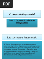 La Gerencia y El Presupuesto