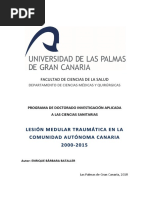 Lesión Medular Traumática en La Lesión Medular Traumática en La Comunidad Autónoma Canaria Comunidad Autónoma Canaria 2000 2000 - 2015 2015