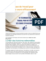 10 Techniques de Travail Pour Retenir Ses Cours Efficacement