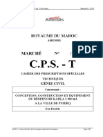 CPS-T - Réalisation Du Réservoir - Lot GC