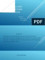 Modernism and Postmodernism Postmodernis