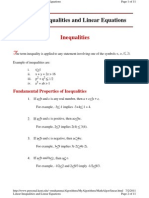 Linear Inequalities and Linear Equations