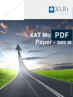 XAT Mock Test Paper Set B