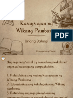 Week 4 Kasaysayan NG Wikang Pambansa Unang Bahagi