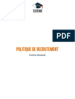 Politique de Recrutement