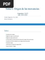 Tema 6. Origen de Las Mercancías