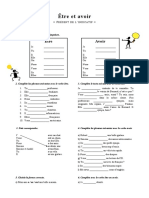 Etre Et Avoir Exercice Grammatical Feuille Dexercices - 18385