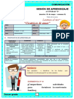 Sesion de Aprendizaje Comunicacion LEE DIVERSOS TIPOS de TEXTO