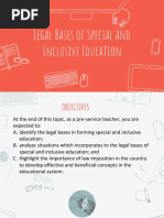 Legal Bases of Special and Inclusive Education