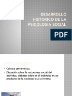 Desarrollo Historico de La Psicología Social