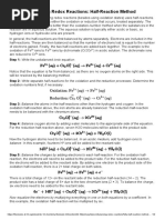 Balancing Redox Reactions - Half-Reaction Method Notes