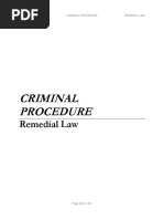 Criminal Procedure - Reviewer - UP Law