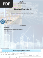 2 - Structure Stiffness Matrix For Plane Trusses