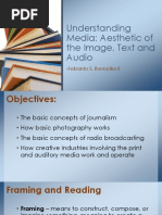 Understanding Media: Aesthetic of The Image, Text and Audio: - Felizardo S. Buenaflor II