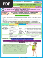 Experiencia de Aprendizaje #06 - Actividad #01 - 1ero y 2do - Matematica