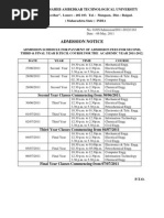 Admission Notice: Dr. Babasaheb Ambedkar Technological University