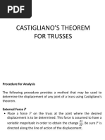 Castigiliano Theorem Truss