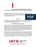 Comunicado de UGT Por La Firma Del Nuevo Convenio de Seguridad Estatal 2023/2026