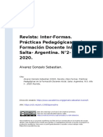 Alvarez Gonzalo Sebastian (2020) - Revista Inter-Formas. Prácticas Pedagógicas en La Formación Docente Inicial, Salta - Argentina. N°2 (... )