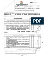 Autoevaluación 2021 Tercer Trimestre 2