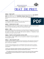 Contrat de Pret